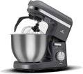 Karaca Mastermaid Chef Pro Küchenmaschine - 1500W Leistung, 5L Antihaft-Schüssel, Knethaken & Schneebesen, 6 Geschwindigkeiten, Space Grey
