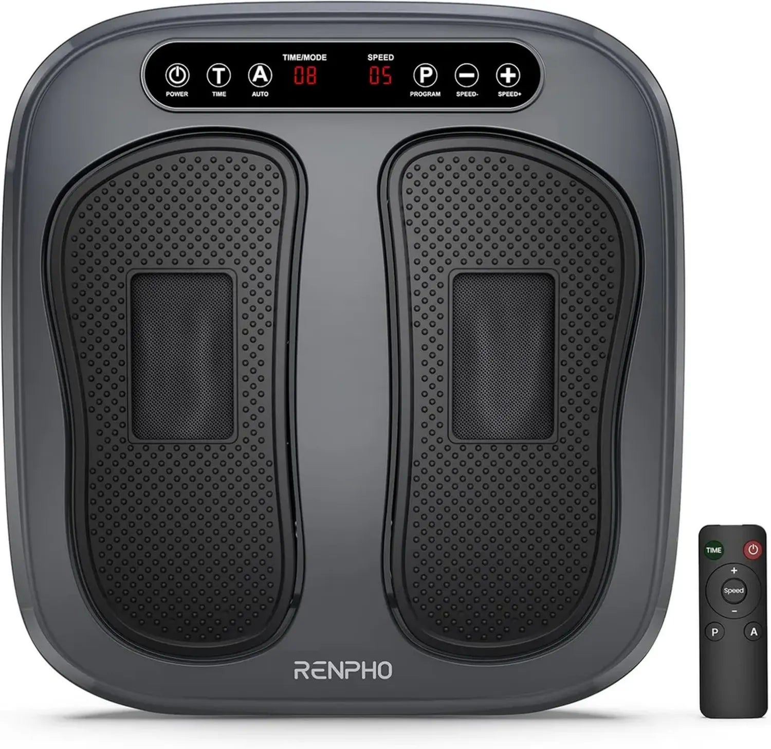 RENPHO Elektrisches Fußmassagegerät mit 20 Geschwindigkeiten, 5 Modi und Fernbedienung für Plantarfasziitis und Muskelentspannung